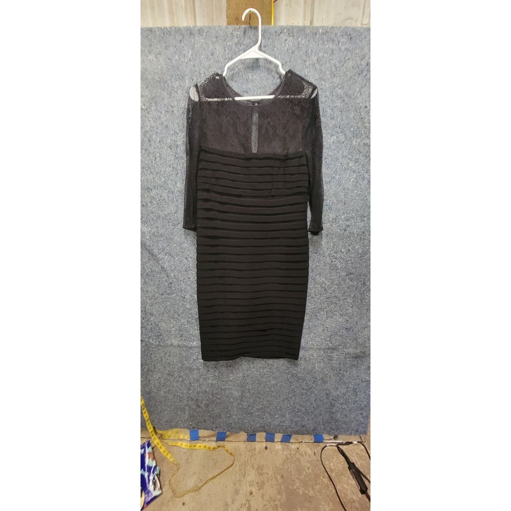 Lilana Women's Cocktail Black Dress‎ Size 16